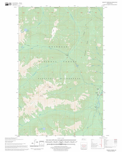US Forest Service - Topo Frosty Creek, WA FSTopo Legacy digital map