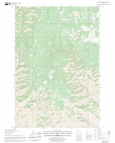 US Forest Service - Topo Frye Point, ID FSTopo Legacy digital map