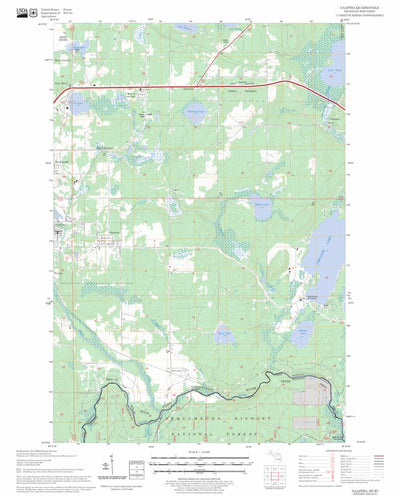 US Forest Service - Topo Gaastra, MI - WI FSTopo Legacy digital map
