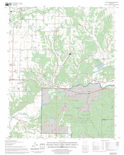 US Forest Service - Topo Gallatin, AR FSTopo Legacy digital map