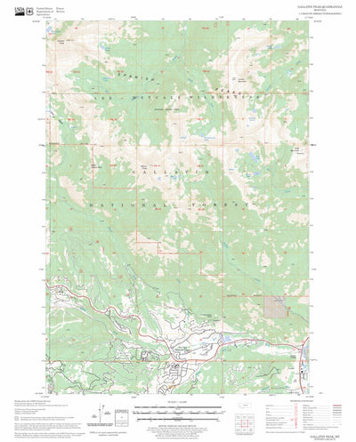 US Forest Service - Topo Gallatin Peak, MT FSTopo Legacy digital map