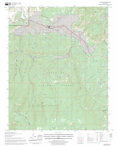 US Forest Service - Topo Gallina, NM FSTopo Legacy digital map