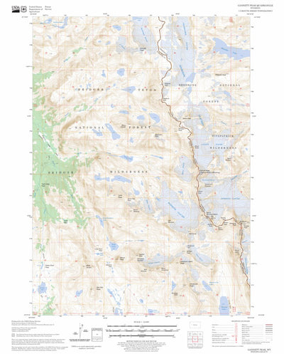 US Forest Service - Topo Gannett Peak, WY FSTopo Legacy digital map