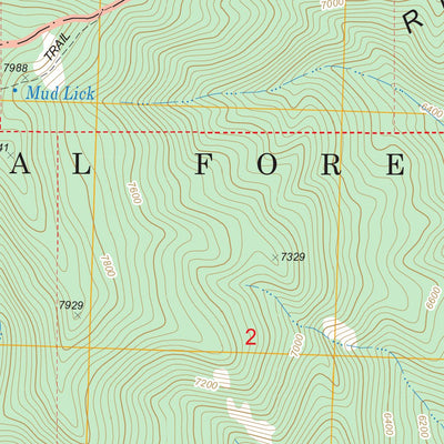 US Forest Service - Topo Gant Ridge, ID FSTopo Legacy digital map