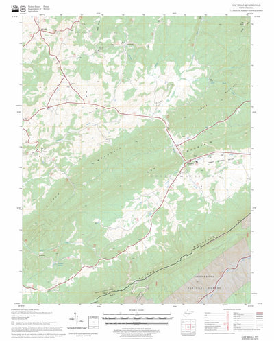 US Forest Service - Topo Gap Mills, WV FSTopo Legacy digital map