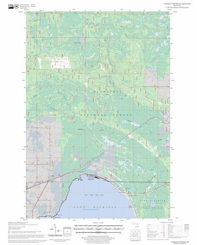 US Forest Service - Topo Garden Corners, MI FSTopo Legacy digital map