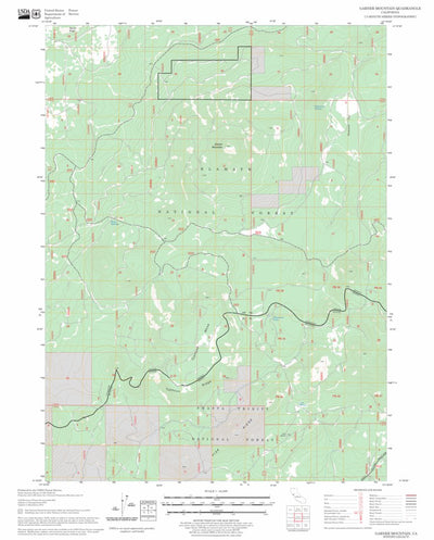 US Forest Service - Topo Garner Mountain, CA FSTopo Legacy digital map