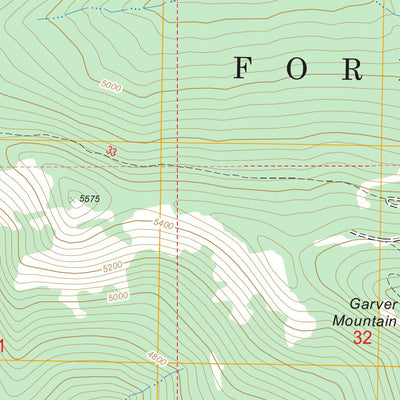 US Forest Service - Topo Garver Mountain, MT FSTopo Legacy digital map