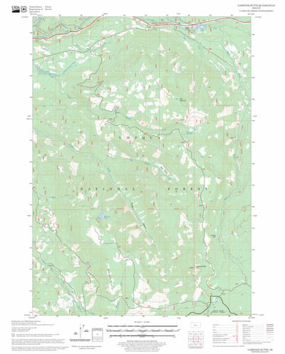 US Forest Service - Topo Garwood Butte, OR FSTopo Legacy digital map
