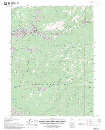 US Forest Service - Topo Gasquet, CA FSTopo Legacy digital map