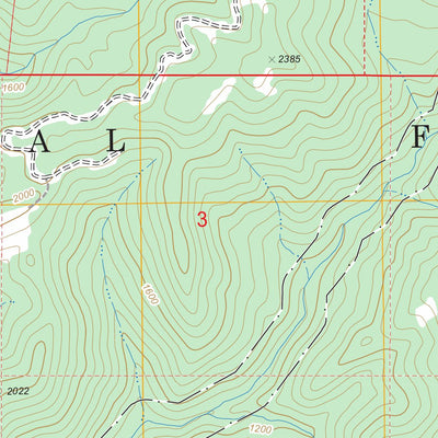 US Forest Service - Topo Gasquet, CA FSTopo Legacy digital map