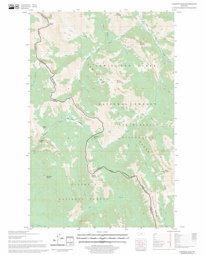 US Forest Service - Topo Gateway Pass, MT FSTopo Legacy digital map