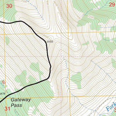US Forest Service - Topo Gateway Pass, MT FSTopo Legacy digital map