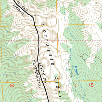 US Forest Service - Topo Gateway Pass, MT FSTopo Legacy digital map