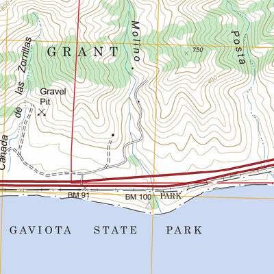 US Forest Service - Topo Gaviota, CA FSTopo Legacy digital map