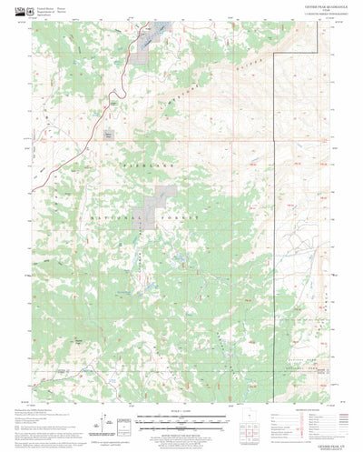 US Forest Service - Topo Geyser Peak, UT FSTopo Legacy digital map