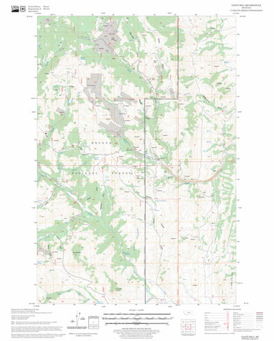 US Forest Service - Topo Giant Hill, MT FSTopo Legacy digital map