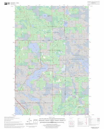 US Forest Service - Topo Gimmer Lake, MN FSTopo Legacy digital map