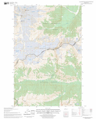 US Forest Service - Topo Glacier Peak East, WA FSTopo Legacy digital map