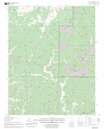 US Forest Service - Topo Gladden, MO FSTopo Legacy digital map