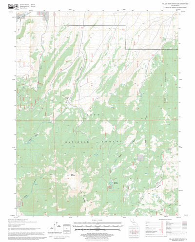 US Forest Service - Topo Glass Mountain, CA FSTopo Legacy digital map