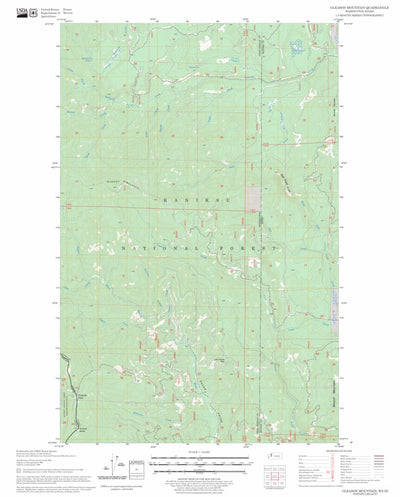 US Forest Service - Topo Gleason Mountain, WA - ID FSTopo Legacy digital map
