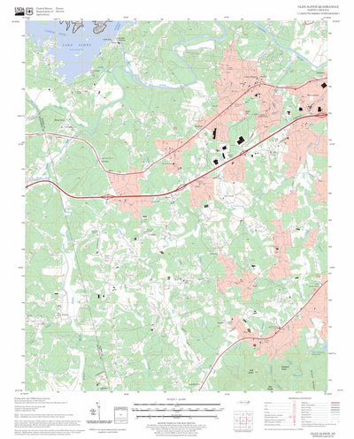 US Forest Service - Topo Glen Alpine, NC FSTopo Legacy digital map