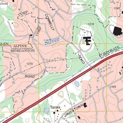US Forest Service - Topo Glen Alpine, NC FSTopo Legacy digital map