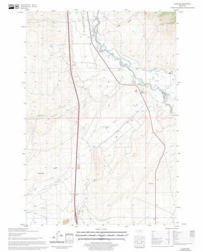 US Forest Service - Topo Glen, MT FSTopo Legacy digital map