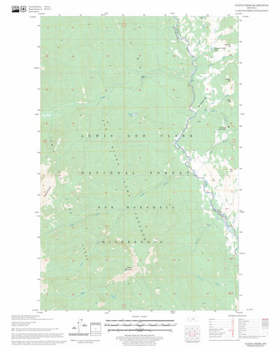 US Forest Service - Topo Glenn Creek, MT FSTopo Legacy digital map