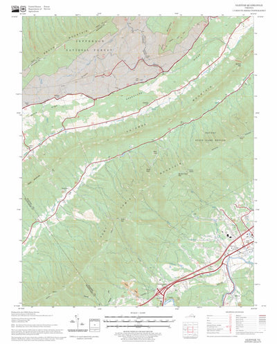 US Forest Service - Topo Glenvar, VA FSTopo Legacy digital map