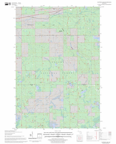 US Forest Service - Topo Glitter Lake, MI FSTopo Legacy digital map