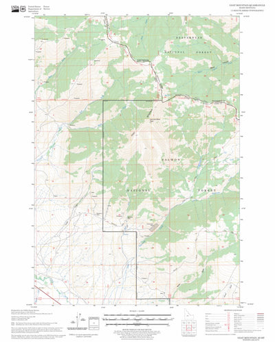 US Forest Service - Topo Goat Mountain, ID - MT FSTopo Legacy digital map