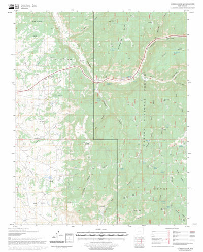 US Forest Service - Topo Gobernador, NM FSTopo Legacy digital map