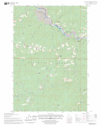 US Forest Service - Topo Goddard Point, ID FSTopo Legacy digital map