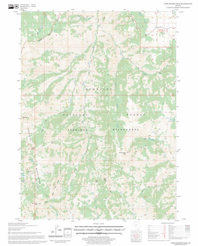 US Forest Service - Topo Gods Pocket Peak, NV FSTopo Legacy digital map