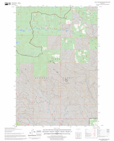 US Forest Service - Topo Gold Creek Peak, MT FSTopo Legacy digital map