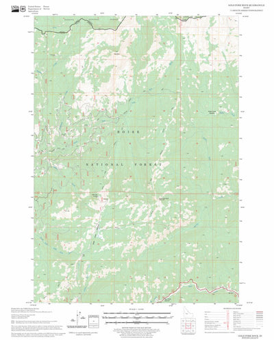 US Forest Service - Topo Gold Fork Rock, ID FSTopo Legacy digital map