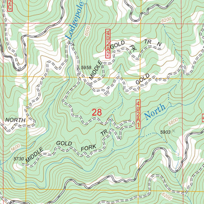 US Forest Service - Topo Gold Fork Rock, ID FSTopo Legacy digital map