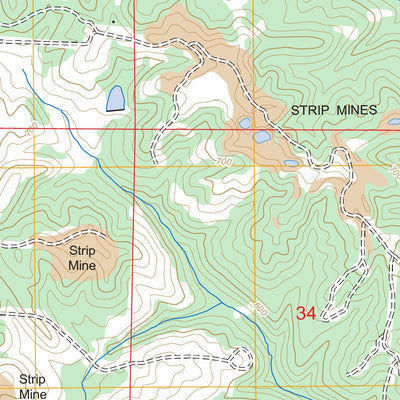 US Forest Service - Topo Gold Mine, AL FSTopo Legacy digital map