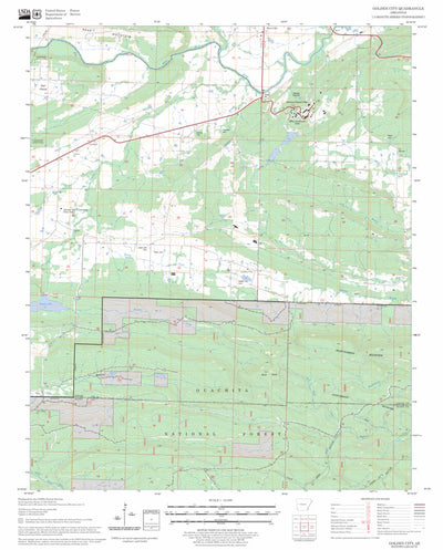 US Forest Service - Topo Golden City, AR FSTopo Legacy digital map