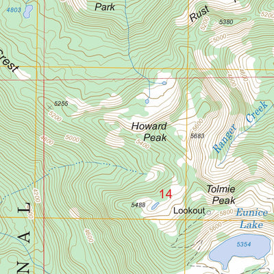 US Forest Service - Topo Golden Lakes, WA FSTopo Legacy digital map