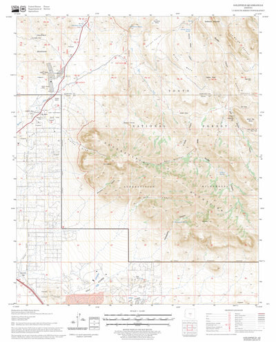 US Forest Service - Topo Goldfield, AZ FSTopo Legacy digital map