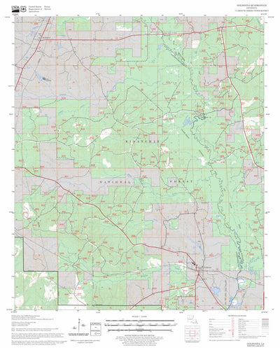 US Forest Service - Topo Goldonna, LA FSTopo Legacy digital map