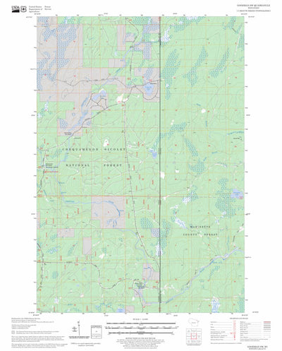 US Forest Service - Topo Goodman SW, WI FSTopo Legacy digital map