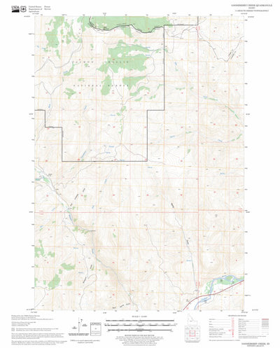US Forest Service - Topo Gooseberry Creek, ID FSTopo Legacy digital map