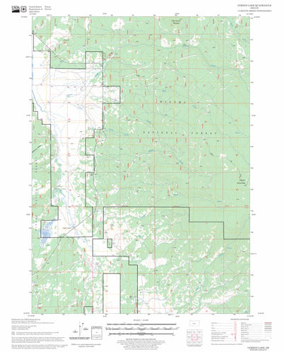 US Forest Service - Topo Gordon Lake, OR FSTopo Legacy digital map