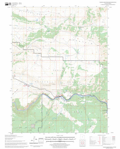 US Forest Service - Topo Goslin Mountain, UT - WY FSTopo Legacy digital map
