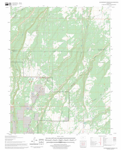 US Forest Service - Topo Government Springs, CO FSTopo Legacy digital map