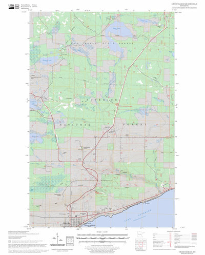 US Forest Service - Topo Grand Marais, MN FSTopo Legacy digital map